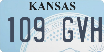 KS license plate 109GVH