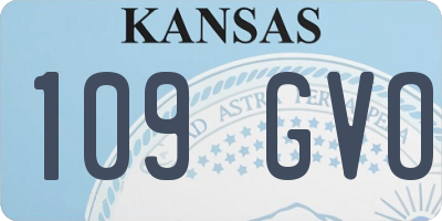 KS license plate 109GVO