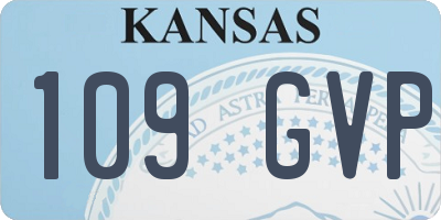 KS license plate 109GVP