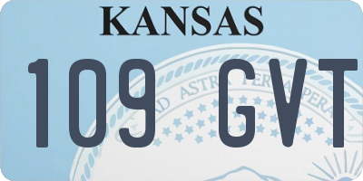 KS license plate 109GVT
