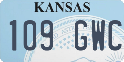 KS license plate 109GWC