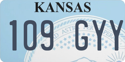 KS license plate 109GYY