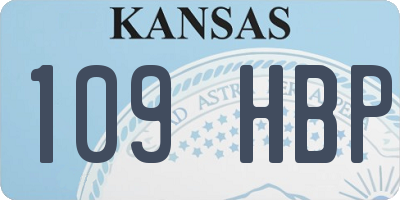 KS license plate 109HBP