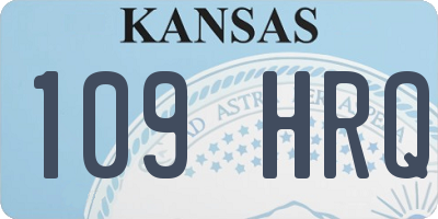 KS license plate 109HRQ