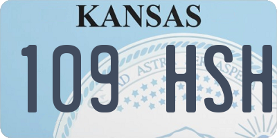 KS license plate 109HSH