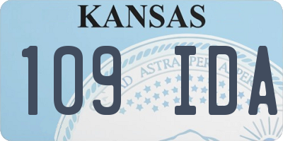 KS license plate 109IDA