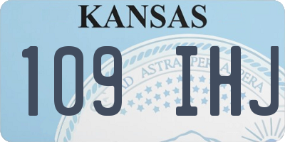 KS license plate 109IHJ