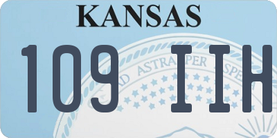KS license plate 109IIH