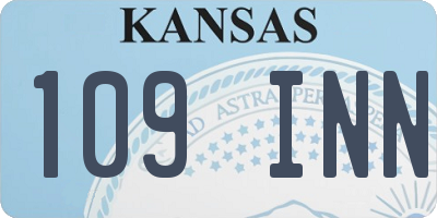 KS license plate 109INN