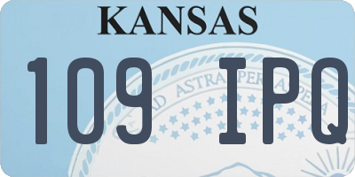 KS license plate 109IPQ