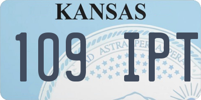 KS license plate 109IPT