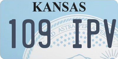 KS license plate 109IPV