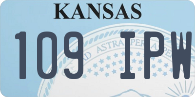 KS license plate 109IPW
