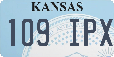 KS license plate 109IPX