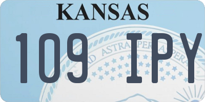 KS license plate 109IPY