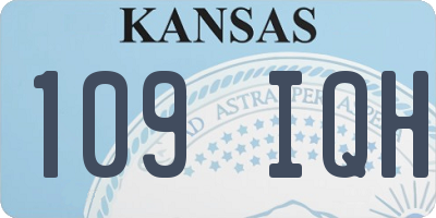 KS license plate 109IQH