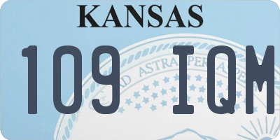 KS license plate 109IQM