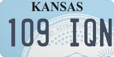 KS license plate 109IQN