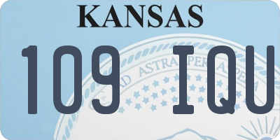 KS license plate 109IQU