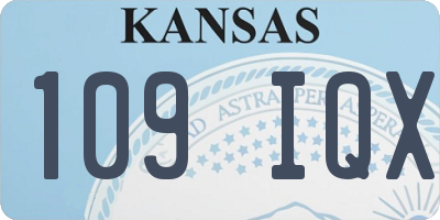 KS license plate 109IQX
