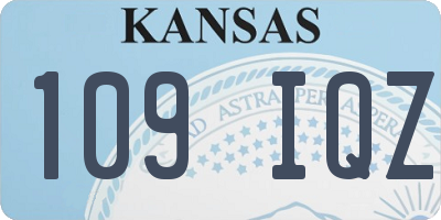 KS license plate 109IQZ