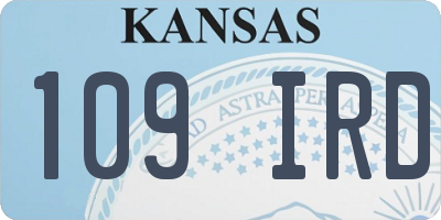 KS license plate 109IRD