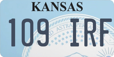 KS license plate 109IRF
