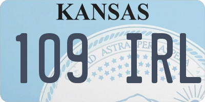 KS license plate 109IRL