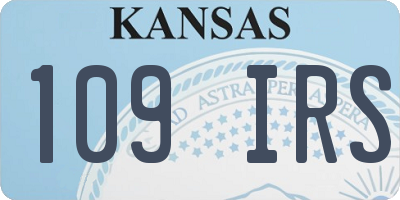 KS license plate 109IRS