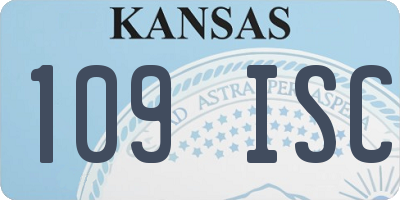 KS license plate 109ISC