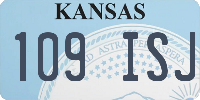 KS license plate 109ISJ