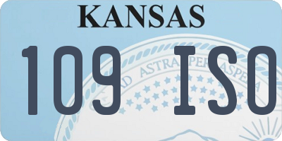 KS license plate 109ISO