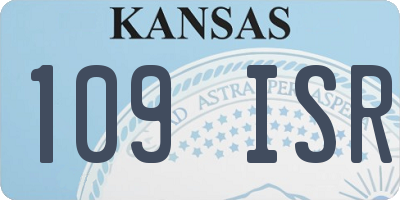 KS license plate 109ISR