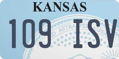 KS license plate 109ISV