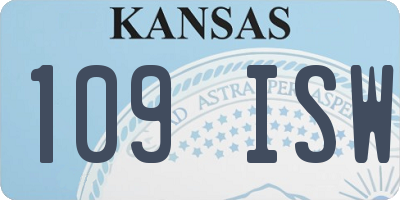KS license plate 109ISW