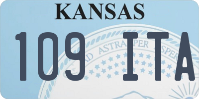 KS license plate 109ITA