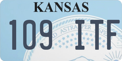 KS license plate 109ITF