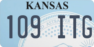 KS license plate 109ITG