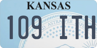 KS license plate 109ITH