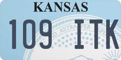 KS license plate 109ITK