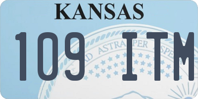 KS license plate 109ITM