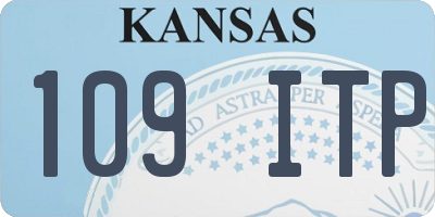 KS license plate 109ITP