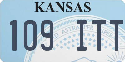KS license plate 109ITT