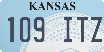 KS license plate 109ITZ