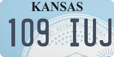 KS license plate 109IUJ
