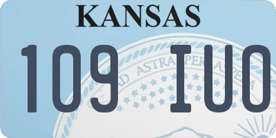 KS license plate 109IUO