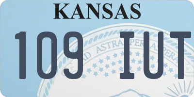KS license plate 109IUT
