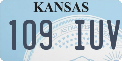 KS license plate 109IUV