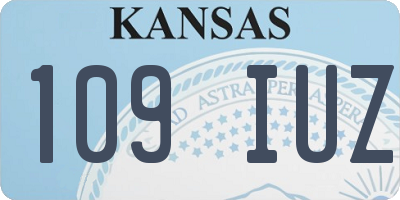 KS license plate 109IUZ