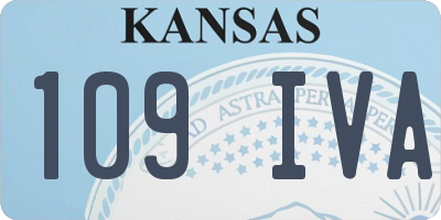 KS license plate 109IVA
